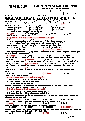 Đề thi thử THPT quốc gia tổng hợp năm 2017 môn khoa hoc tự nhiên Phần Hóa học (số 01) - Mã đề thi 132